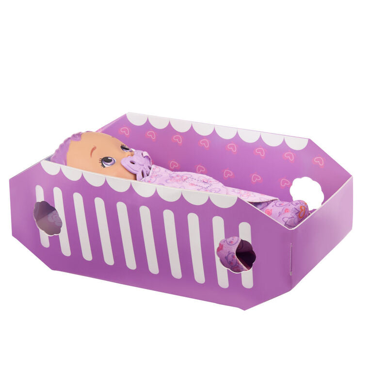 Mattel My Garden Baby My First Baby Butterfly Doll (23 cm) with Swaddle Purple Hbh38 Age- 18 Months & Above