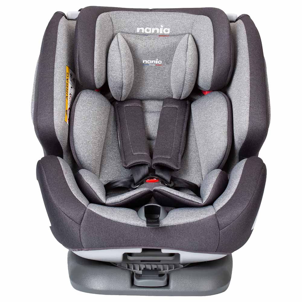 Nania One 360Â° Rotation Convertible Car Seat Grey Melange for Group Newborn+/1/2/3 Age-Newborn to 12 Years (Holds upto 36 Kgs)