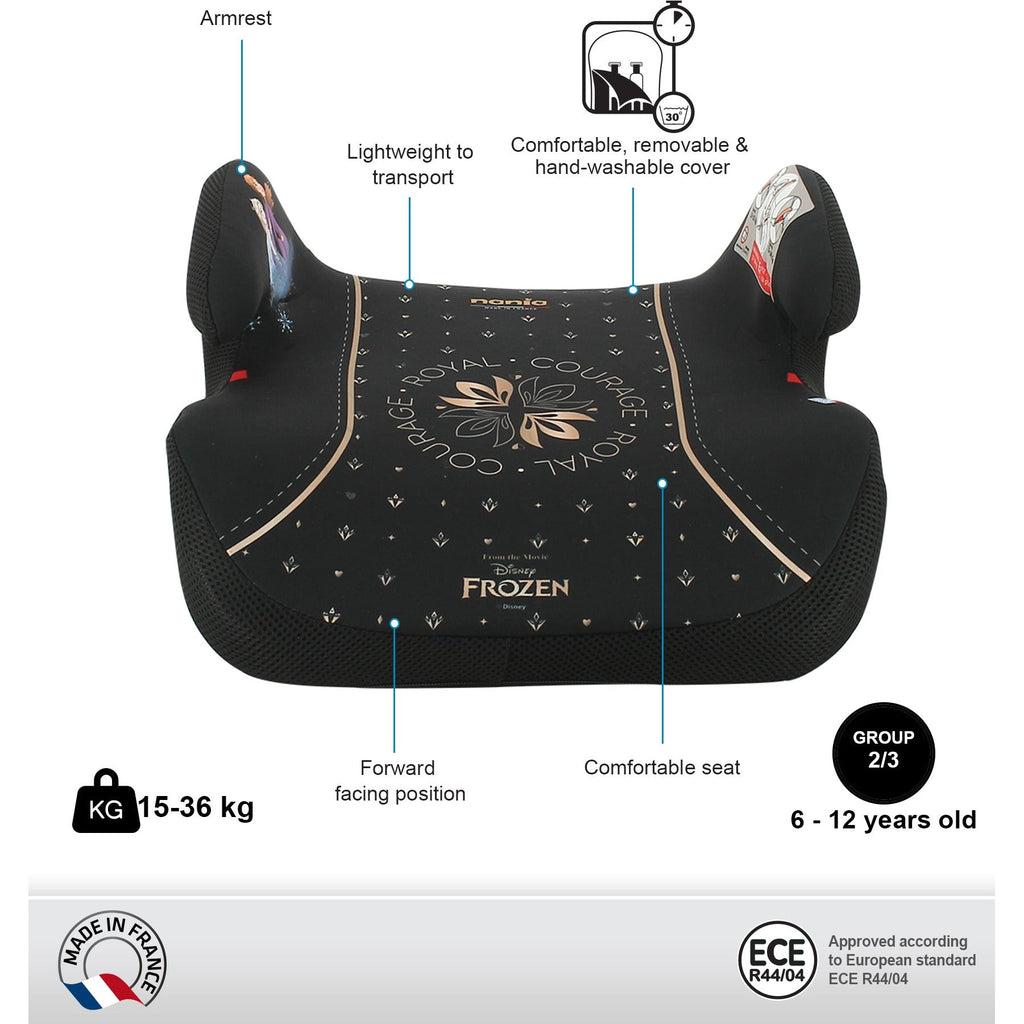 Nania Topo Kids Booster Car Seat For Group 2/3 - Frozen Royal Courage Age- 4 Years to 12 Years (Holds from 15kg to 36kg)