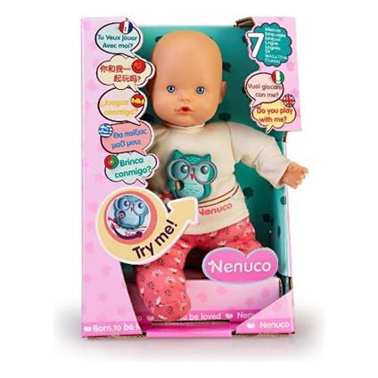 Nenuco Cute Baby Talking Doll -Speaks 7 Languages (NFN78000) Age- 12 Months & Above