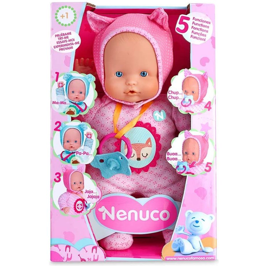 Nenuco Soft Baby Doll with 5 Functions - Pink (700014781)    Age- 12 Months & Above
