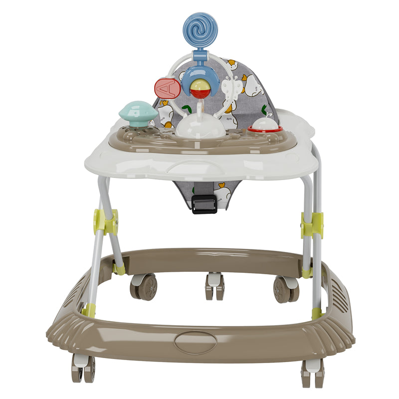 Peekaboo Baby Activity Walker With Music & Toys Beige Khaki Age- 6 Months to 3 Years