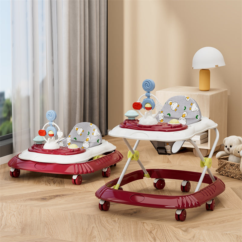 Peekaboo Baby Activity Walker With Music & Toys Red Age- 6 Months to 3 Years