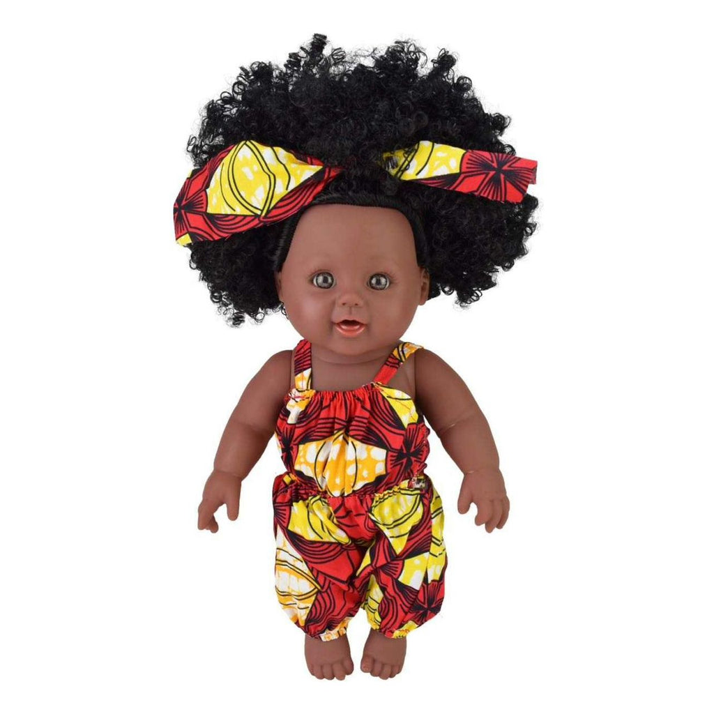 Pibi 12-Inch Baby Kenyan Fashion Doll with Curly Hair Multicolor Age- 4 Years & Above