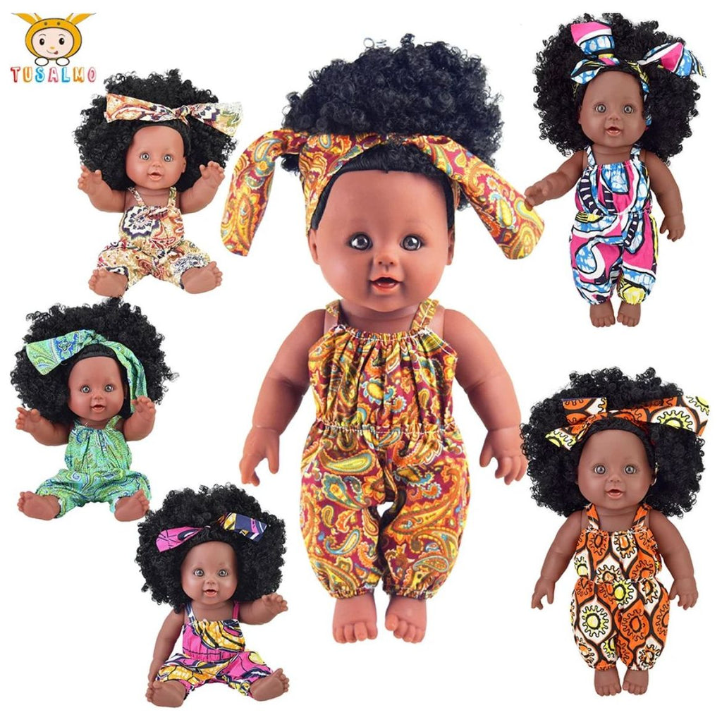Pibi 12-Inch Baby Kenyan Fashion Doll with Curly Hair Multicolor Age- 4 Years & Above