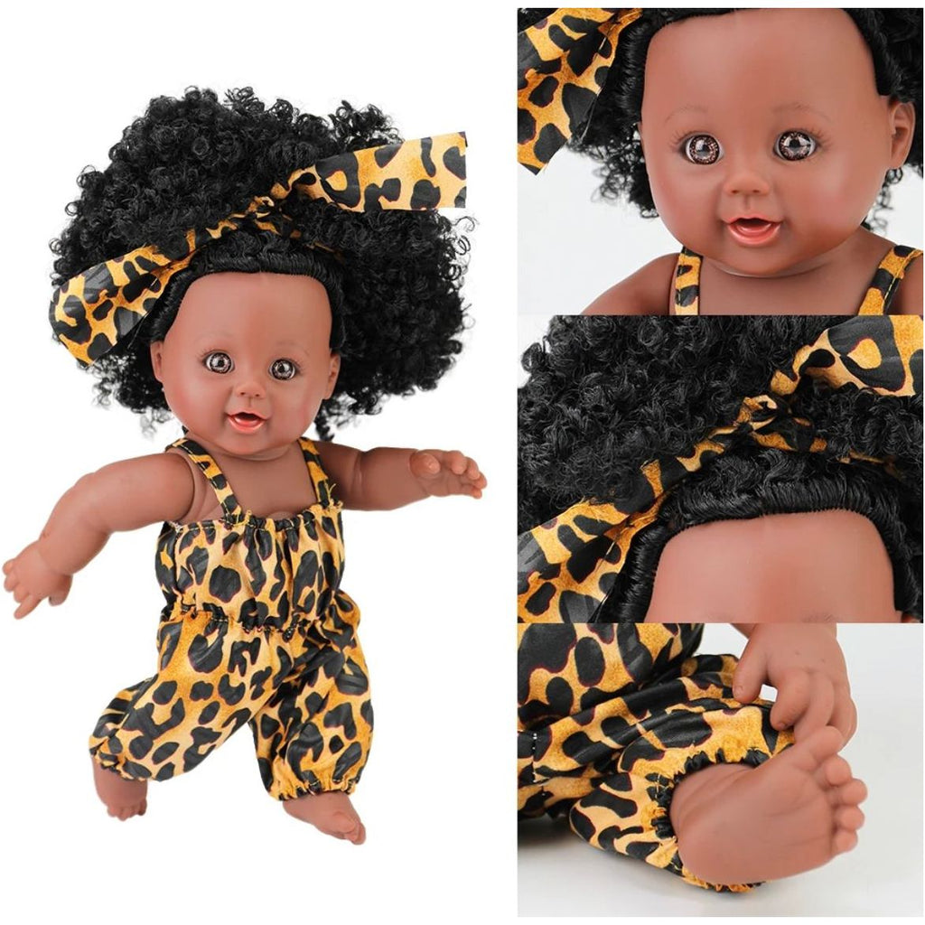 Pibi 12-Inch Baby Kenyan Fashion Doll with Curly Hair Multicolor Age- 4 Years & Above