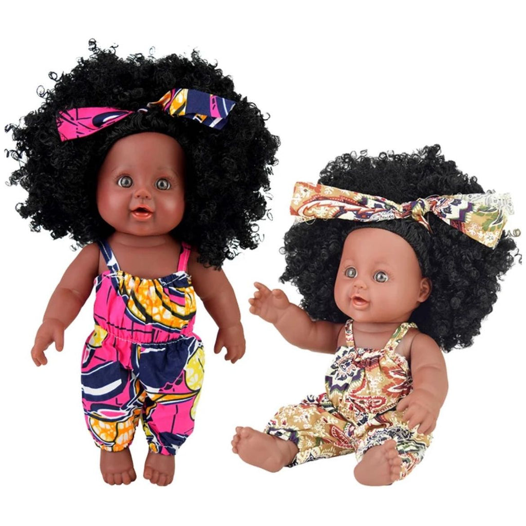 Pibi 12-Inch Baby Kenyan Fashion Doll with Curly Hair Multicolor Age- 4 Years & Above