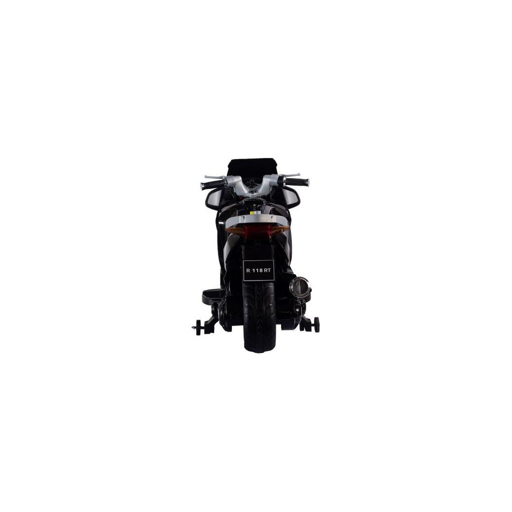 Pibi 12V Motor Bike Ride-On HZB-118  Music & Lights Black Age- 2 Years & Above