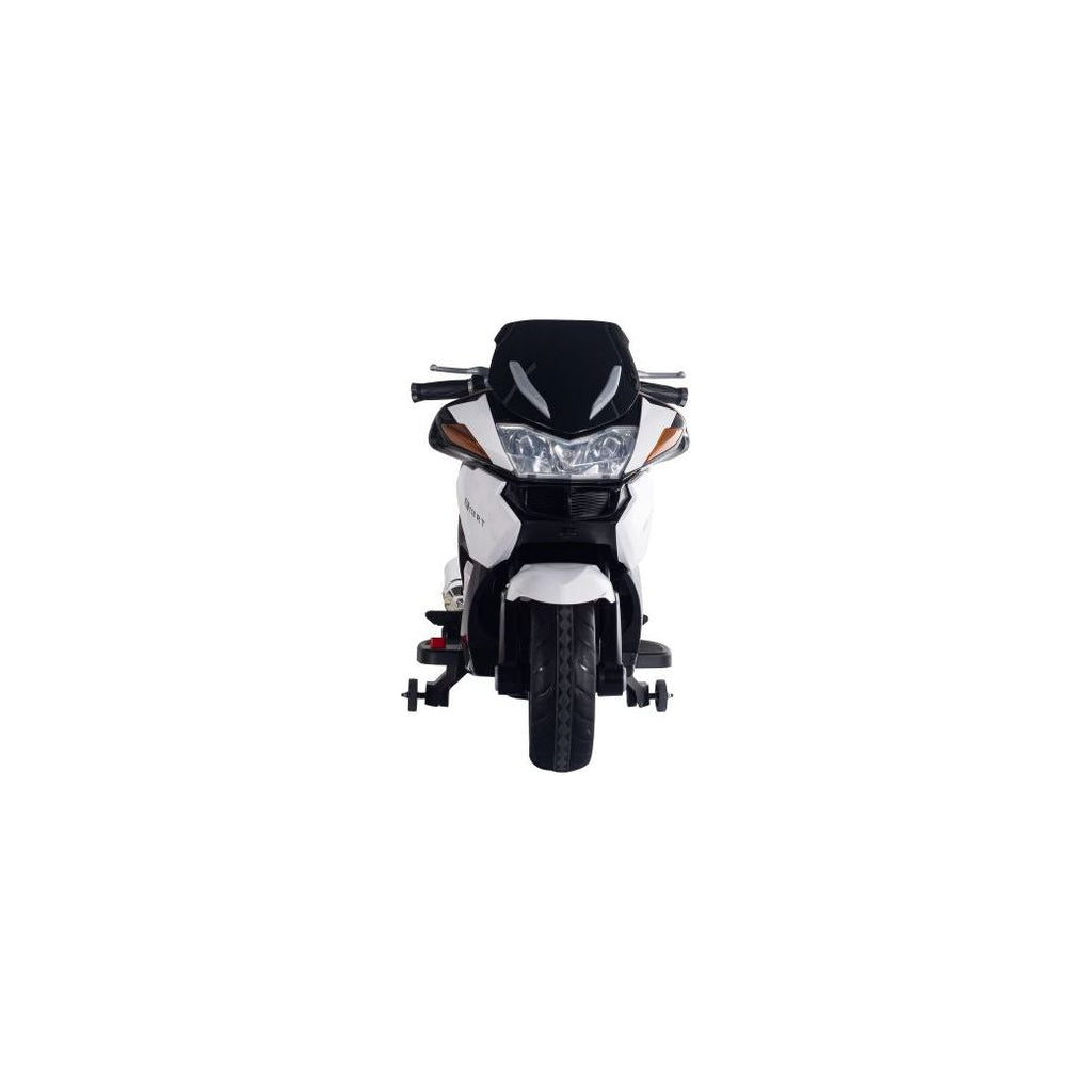 Pibi 12V Motor Bike Ride-On HZB-118  Music & Lights White Age- 2 Years & Above