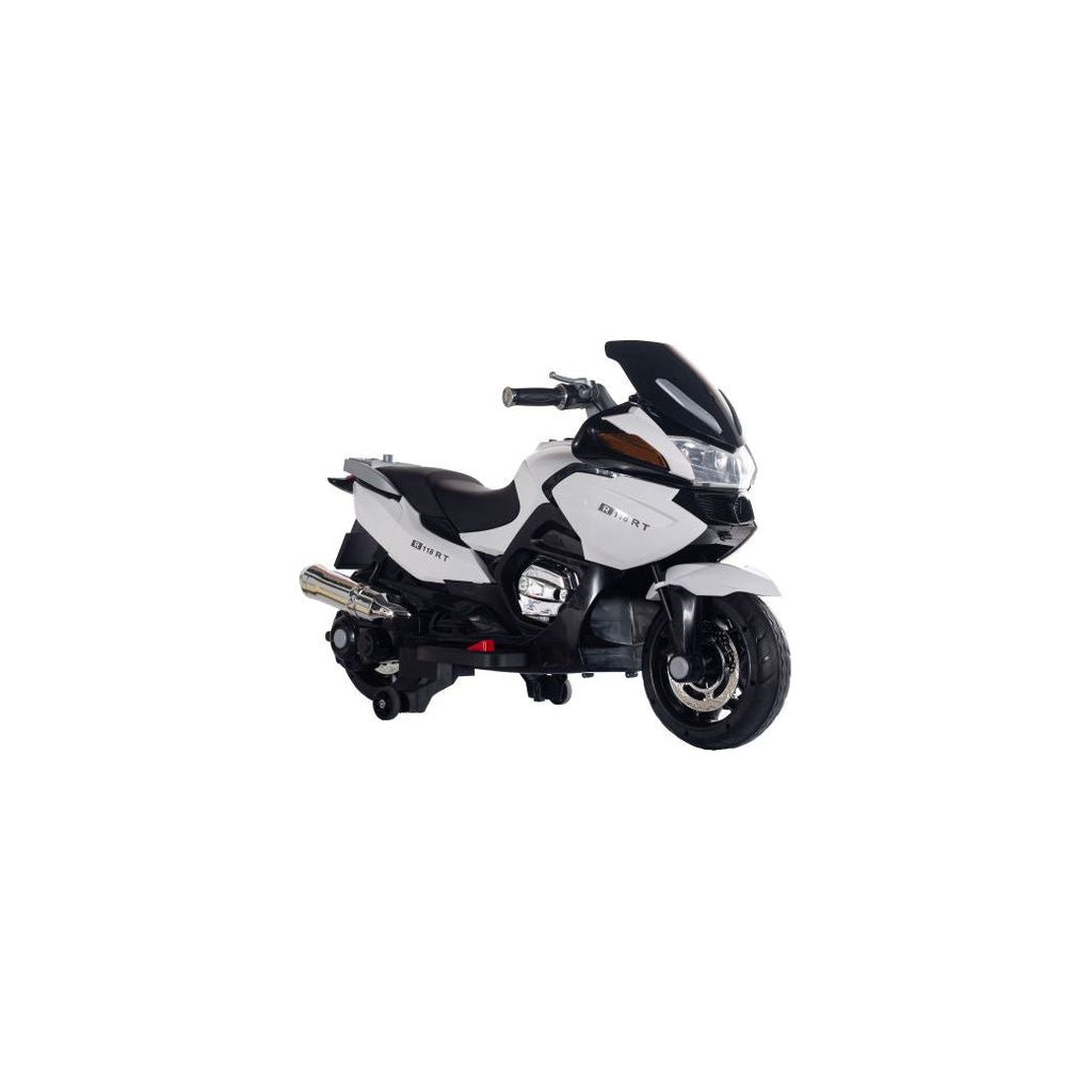 Pibi 12V Motor Bike Ride-On HZB-118  Music & Lights White Age- 2 Years & Above