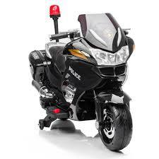 Pibi 12V Police Bike Ride-On HZB-118 Black with With Alarm Music & Lights Age- 2 Years & Above