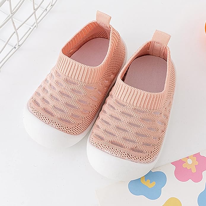 Pibi Baby Soft Sole Slip On Socks Shoes Pink  Age- 6 Months to 3.5 Years