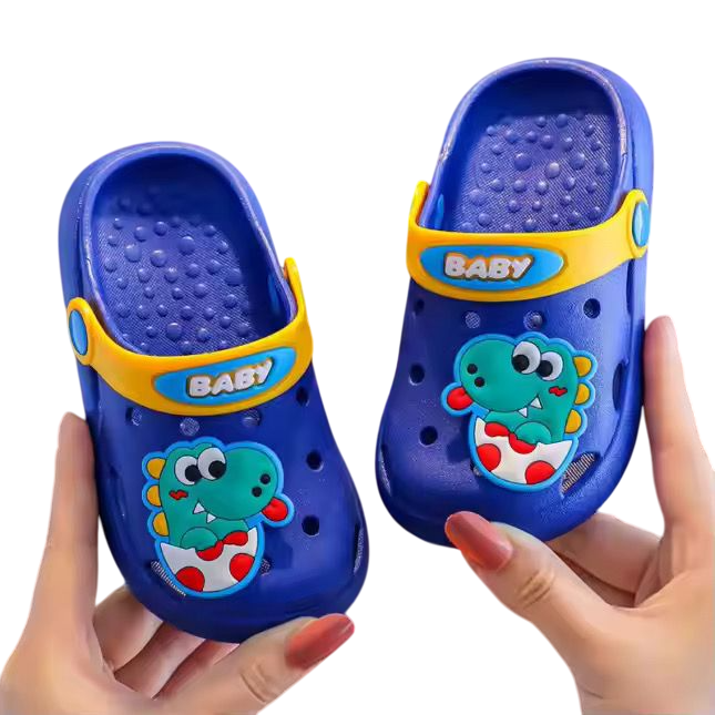 Pibi Boys Cute Baby Dinosaur Clogs Blue/Yellow/Multicolor