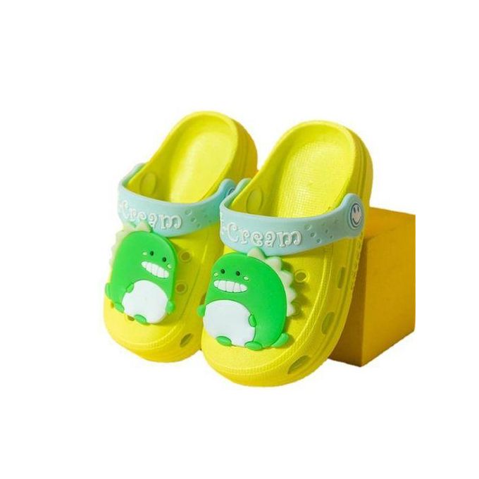 Pibi Cute Kids Cartoon Clogs Light Green/Light Blue