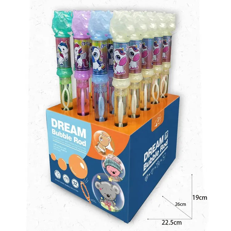 Pibi Cute Unicorn Bubble Wand 43 cm Assorted Single Age-3 Years & Above