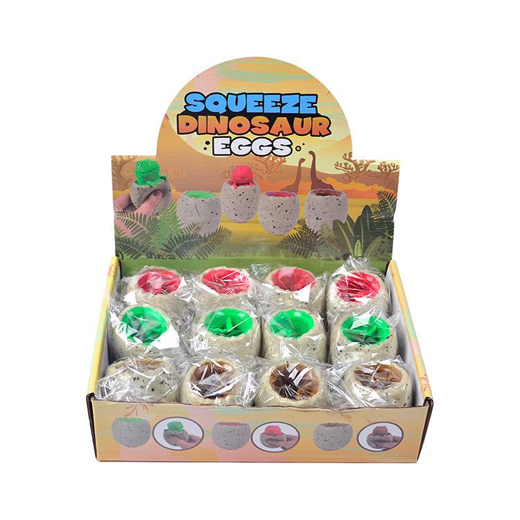 Pibi Dinosaur Eggs Fidget Squishy Toy 6 Cm Assorted Multicolor Age- 3 Years & Above