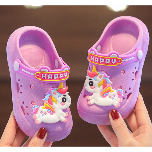 Pibi Girls Cute Unicorn Clogs Purple