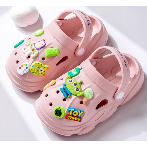 Pibi Kids Cute Toy World Themed Clogs Pink