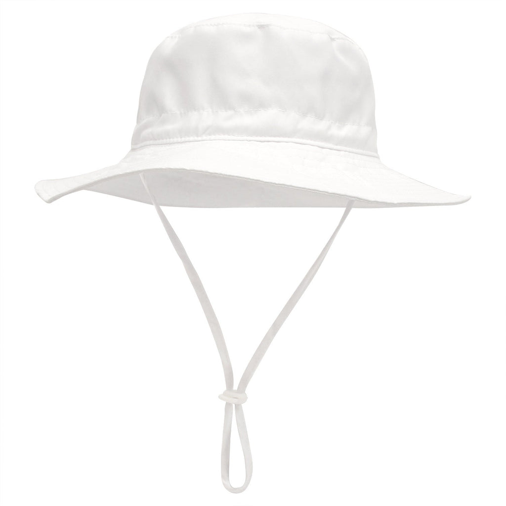 Pibi Kids UV Sun Protection Bucket Hat White Age- 12 Months & Above