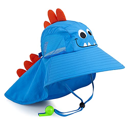 Pibi Solid Sun Protection Fisherman Hat with Wide Brim Sky Blue Age- 2 Years & Above
