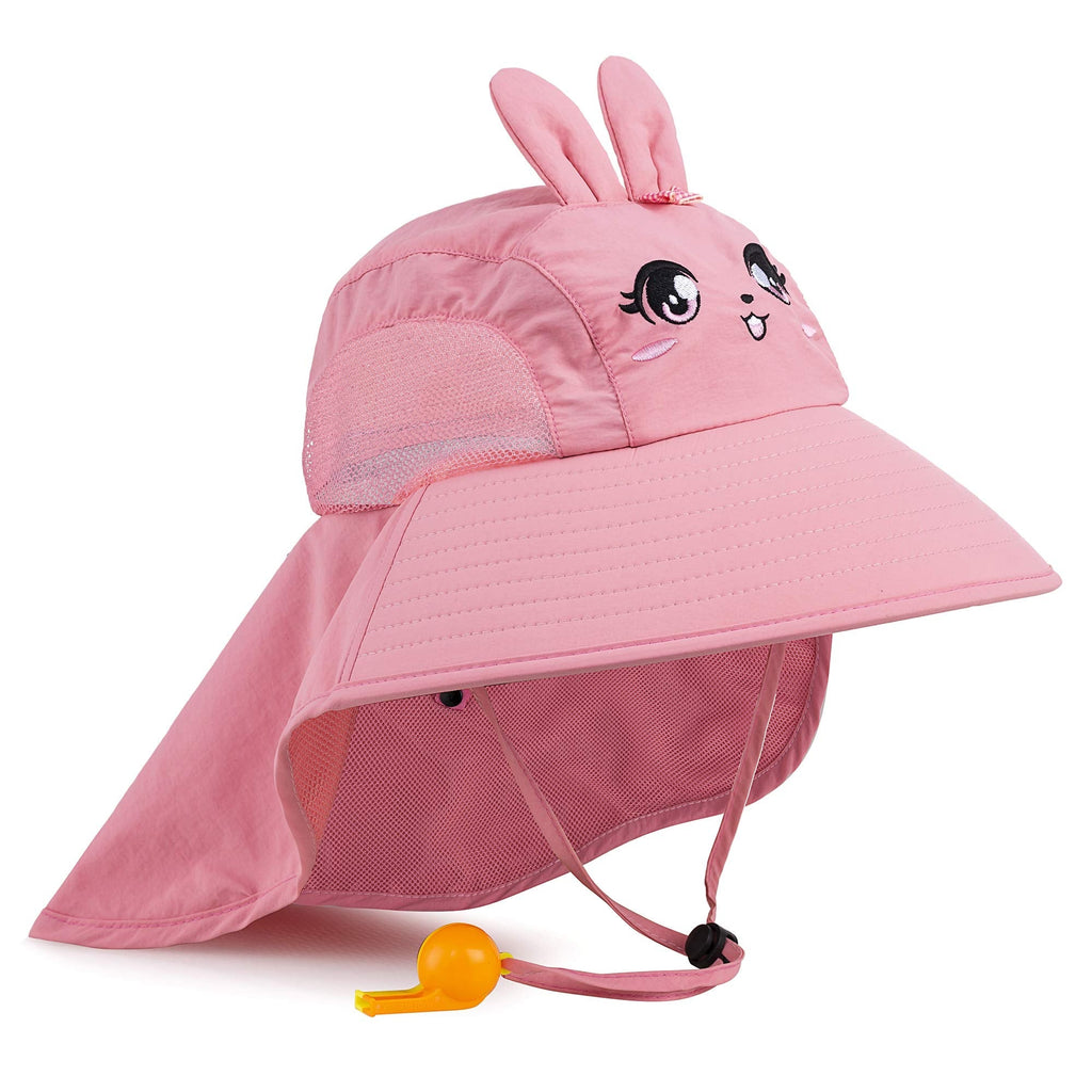 Pibi Solid Sun Protection Fisherman Hat with Wide Brim Pink Age- 2 Years & Above