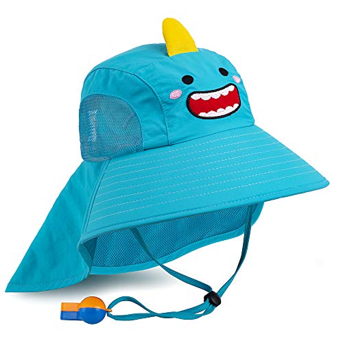 Pibi Solid Sun Protection Fisherman Hat with Wide Brim Dark Blue Age- 2 Years & Above