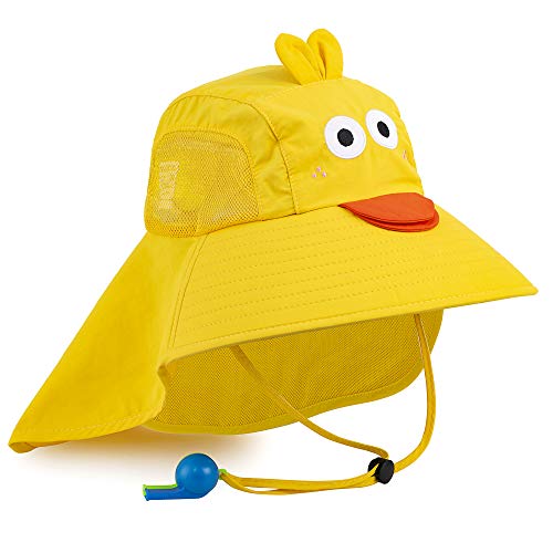 Pibi Solid Sun Protection Fisherman Hat with Wide Brim Yellow Age- 2 Years & Above