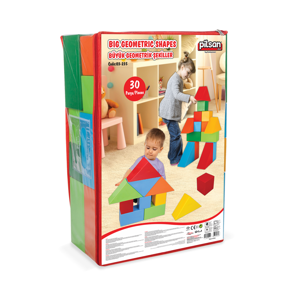 Pilsan Big Geometric Shapes 30 Pieces (03235) Age- 1 Year & Above