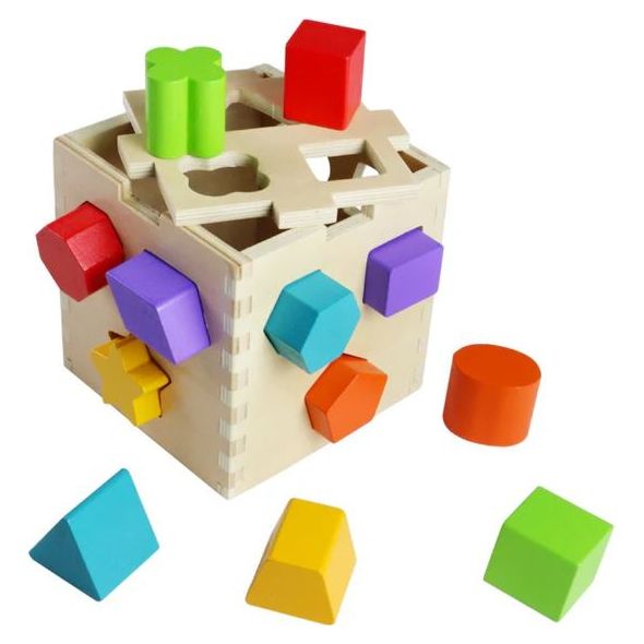 Acool Toys Wooden Shape Sorter Box Multicolor Age- 18 Months & Above