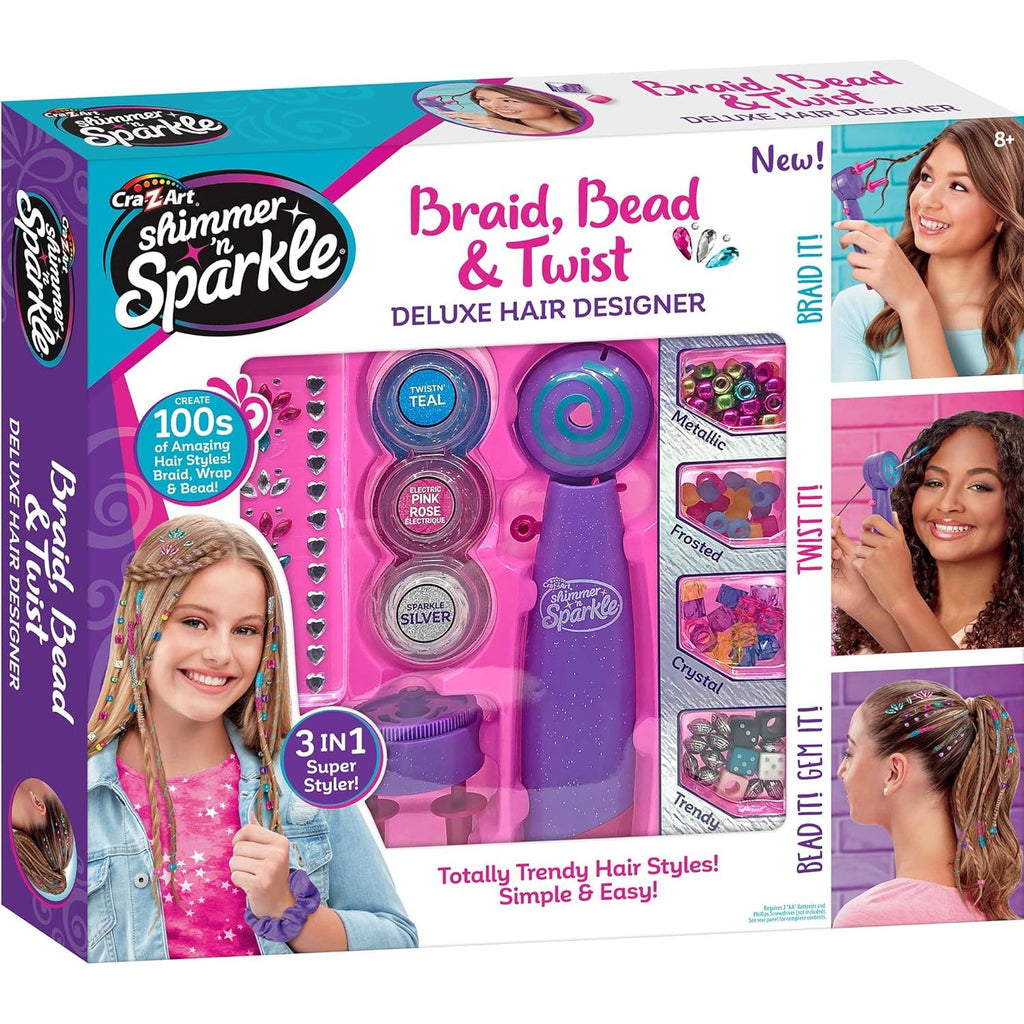 Shimmer n' Sparkle Deluxe Styler Braid, Bead & Twist Multicolor Age-8 Years & Above