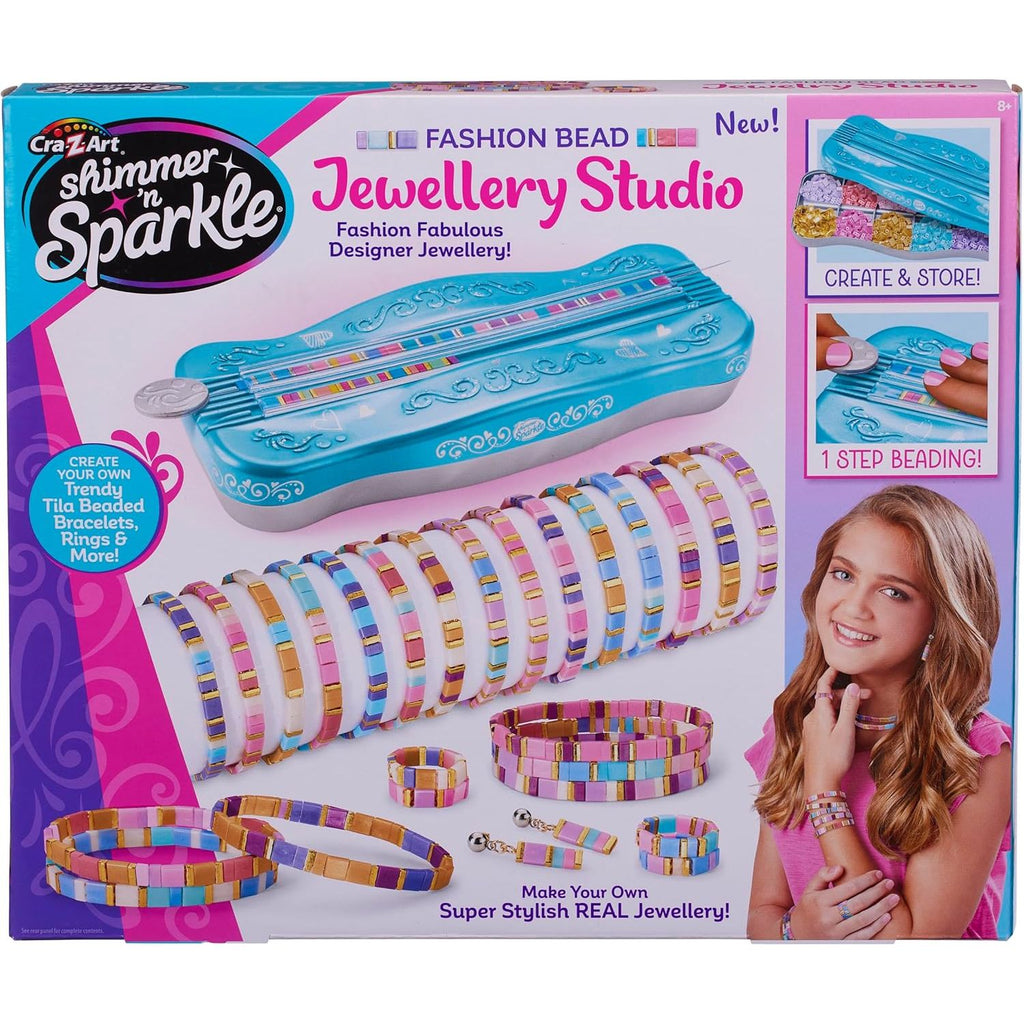 Shimmer n' Sparkle Shimmer Ã¢â‚¬Ëœn Sparkle Dots & Dashes Tila Bead Bracelet Studio Multicolor Age-8 Years & Above