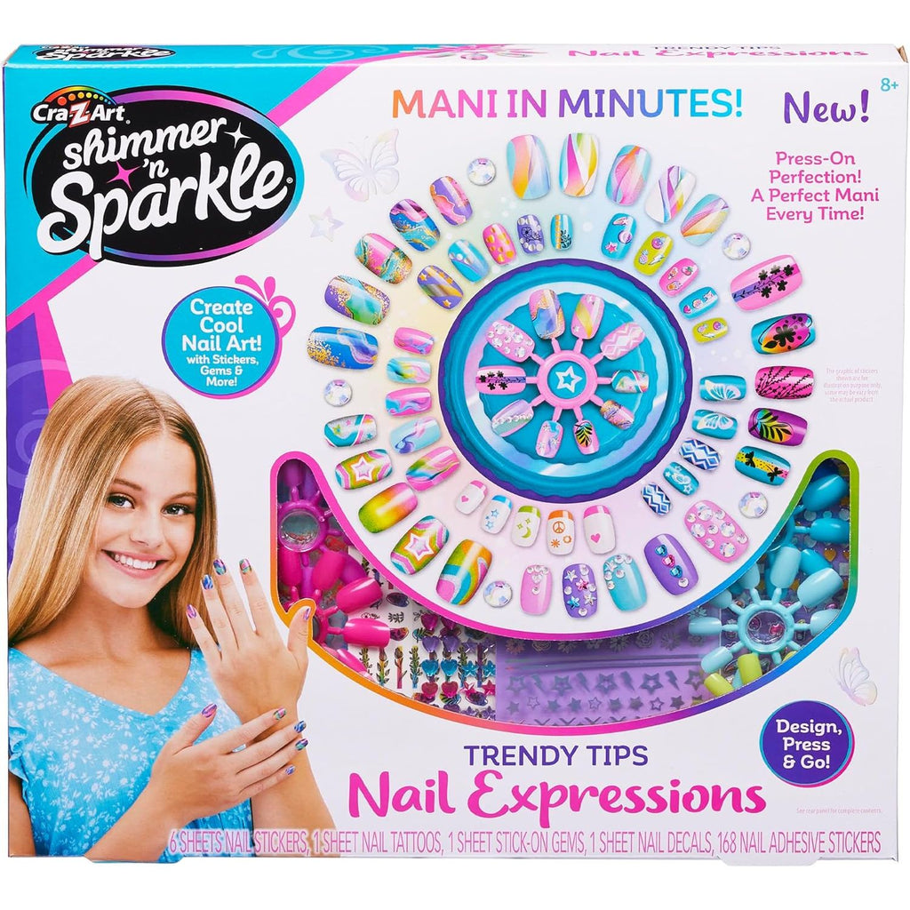 Shimmer n' Sparkle Trendy Nail Expressions Multicolor Age-8 Years & Above