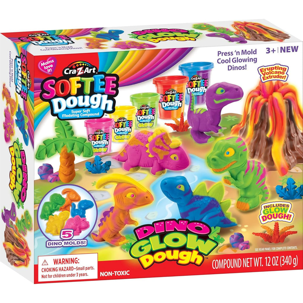 Softee Dough Dino Glow Dough Multicolor Age- 3 Years & Above