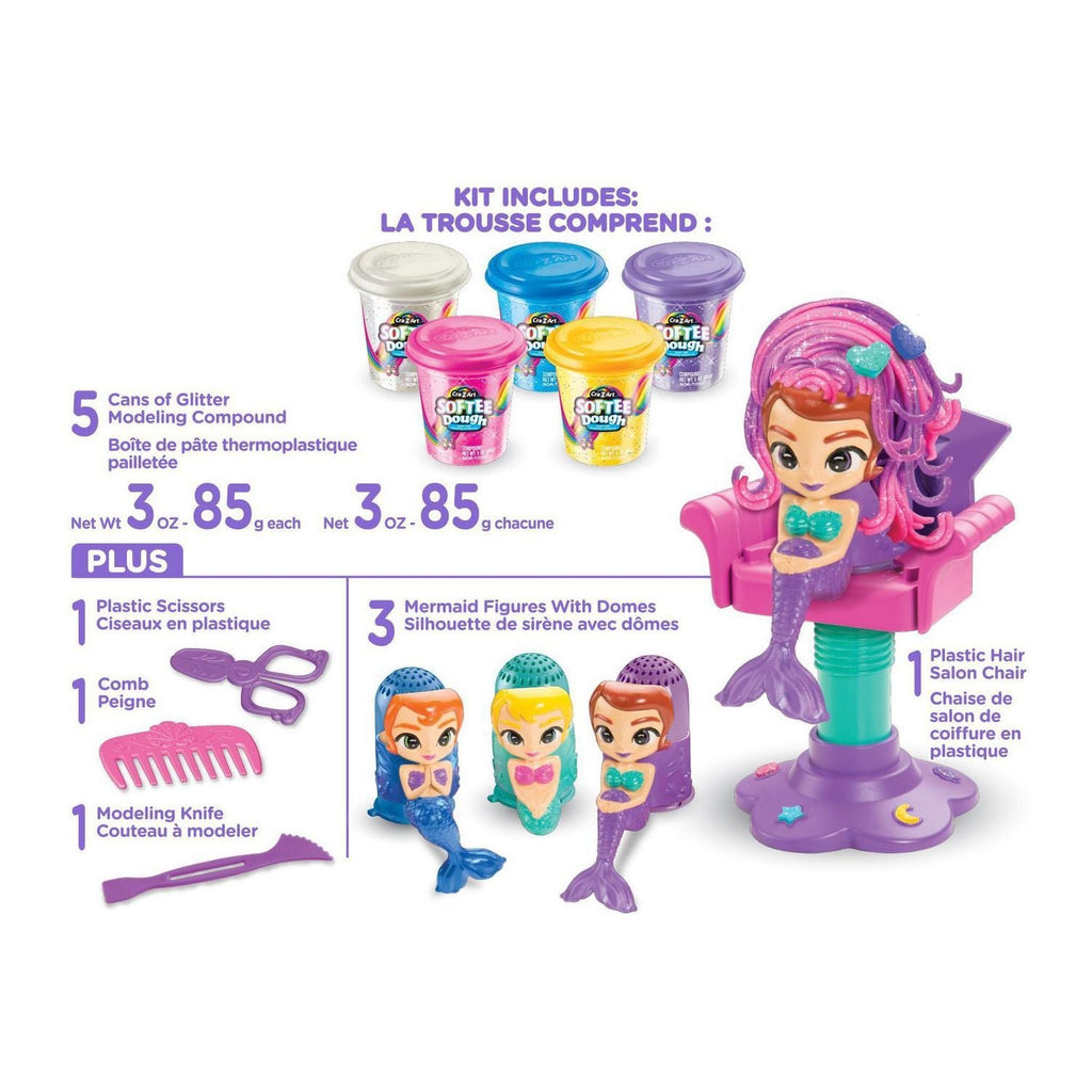 Softee Dough Sparkling Mermaid Stylin Salon Multicolor Age- 3 Years & Above