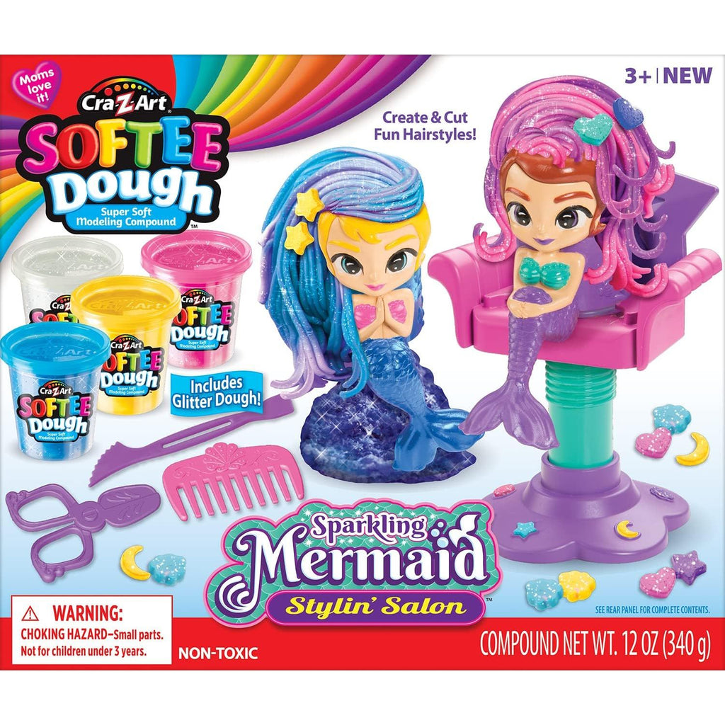Softee Dough Sparkling Mermaid Stylin Salon Multicolor Age- 3 Years & Above