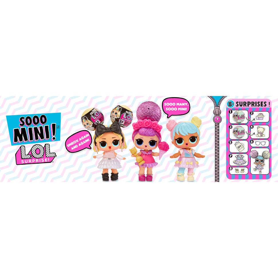 Sooo Mini! L.O.L. Surprise Dolls with 8 Collectibles Multicolor Age- 3 Years & Above