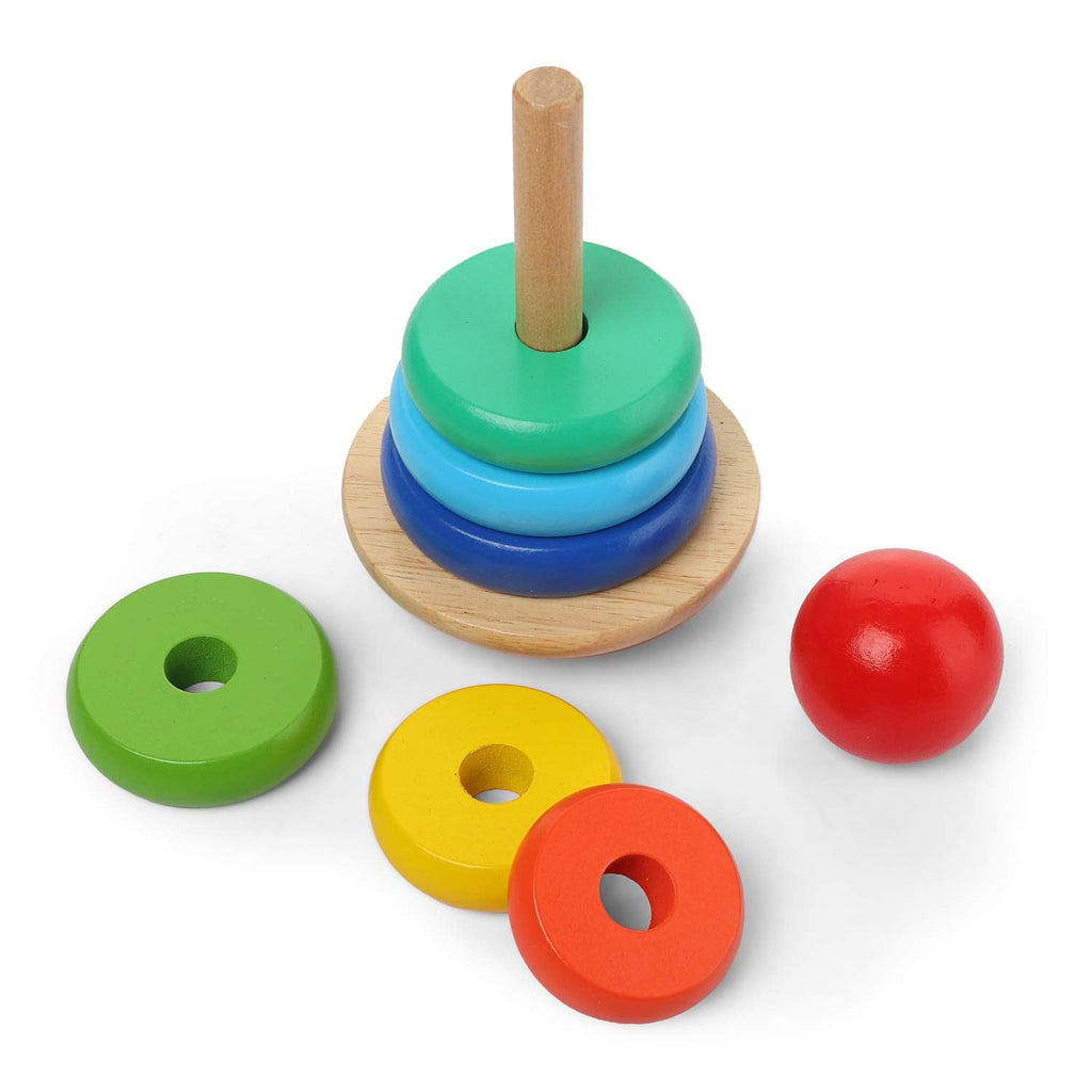 The Rainbow Stacking Wooden Tower for Toddlers (HK1519) Age- 12 Months  & Above