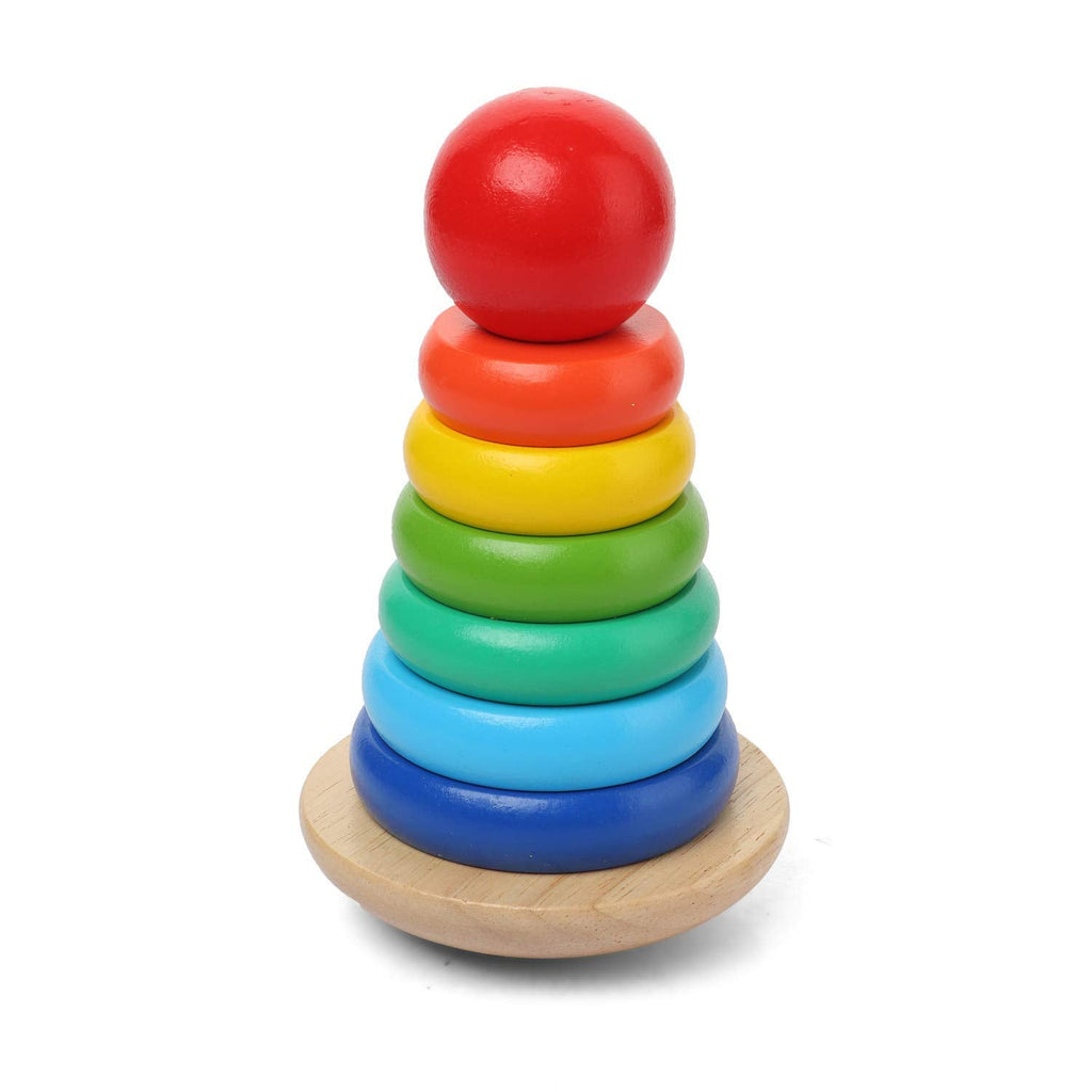 The Rainbow Stacking Wooden Tower for Toddlers (HK1519) Age- 12 Months & Above