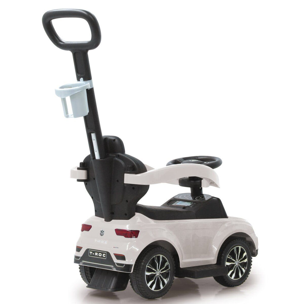 Volkswagen T-Roc Kids Push & Pedal Riding Step Car with Safety & Push Bar 651 White Age- 12 Months to 3 Years  