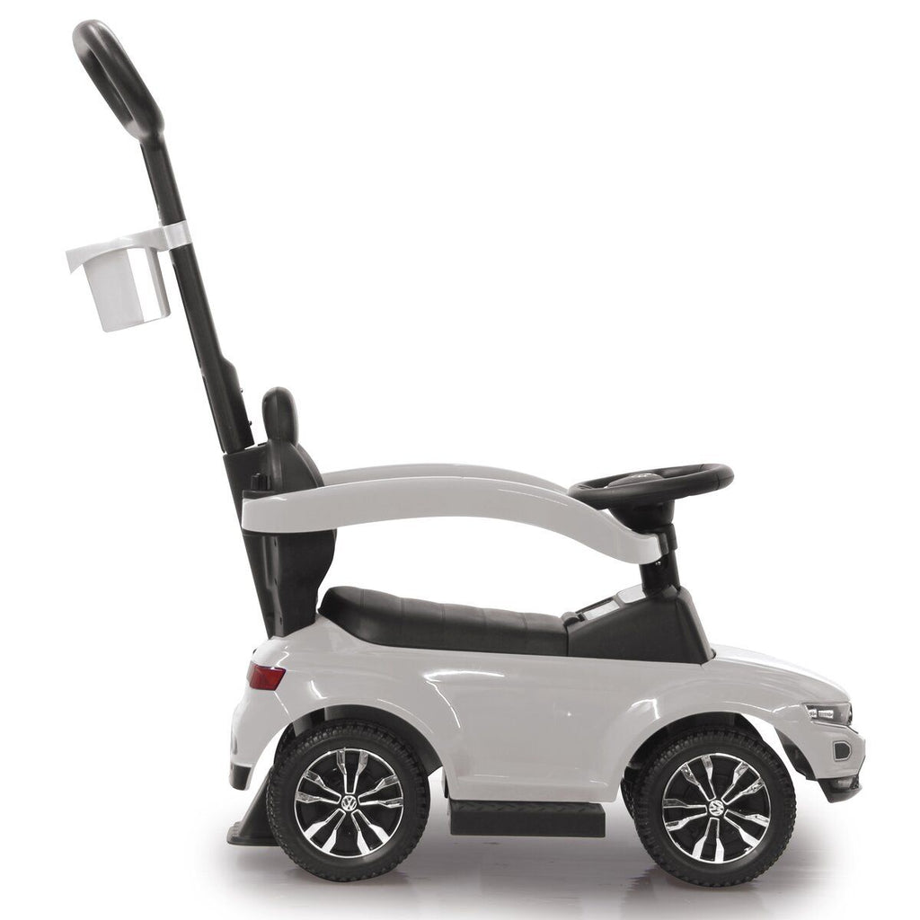 Volkswagen T-Roc Kids Push & Pedal Riding Step Car with Safety & Push Bar 651 White Age- 12 Months to 3 Years  