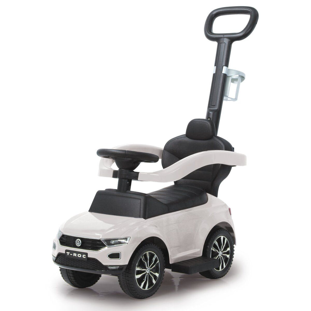 Volkswagen T-Roc Kids Push & Pedal Riding Step Car with Safety & Push Bar 651 White Age- 12 Months to 3 Years  