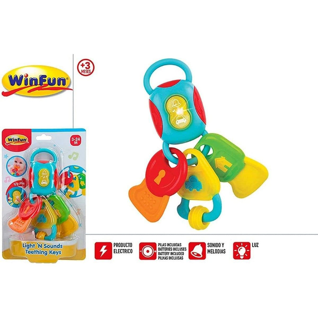 Winfun Baby Light'N Sounds Teething Keys (000185)   Age- 6 Months & Above