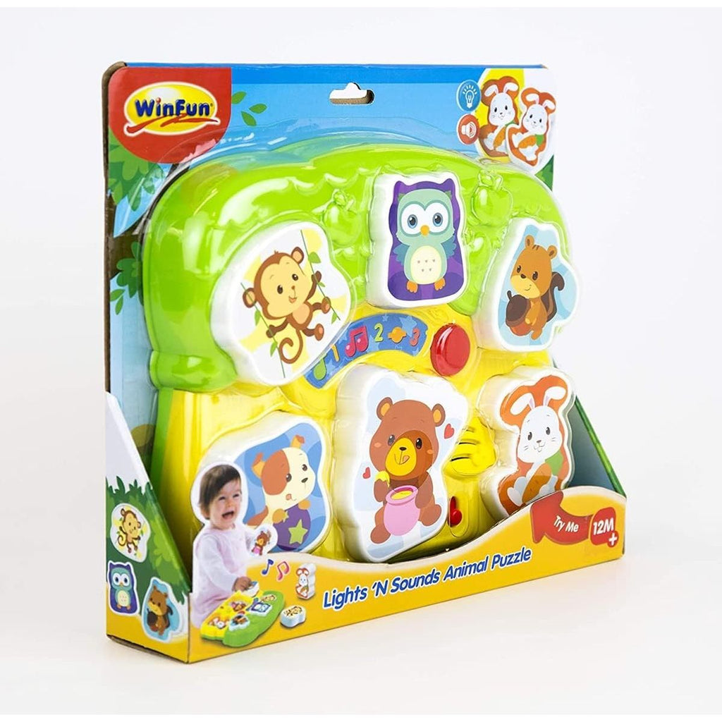 Winfun Light 'N Sounds Animal Puzzle (000771) Age- 12 Months & Above