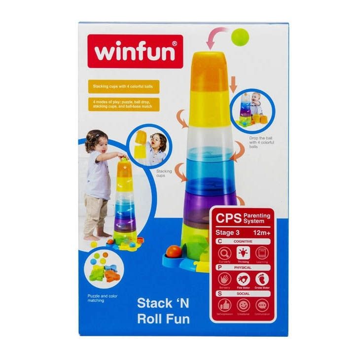Winfun Stack N Roll Fun Stacking Toys 000737 Age 12 Months Above Peekaboo