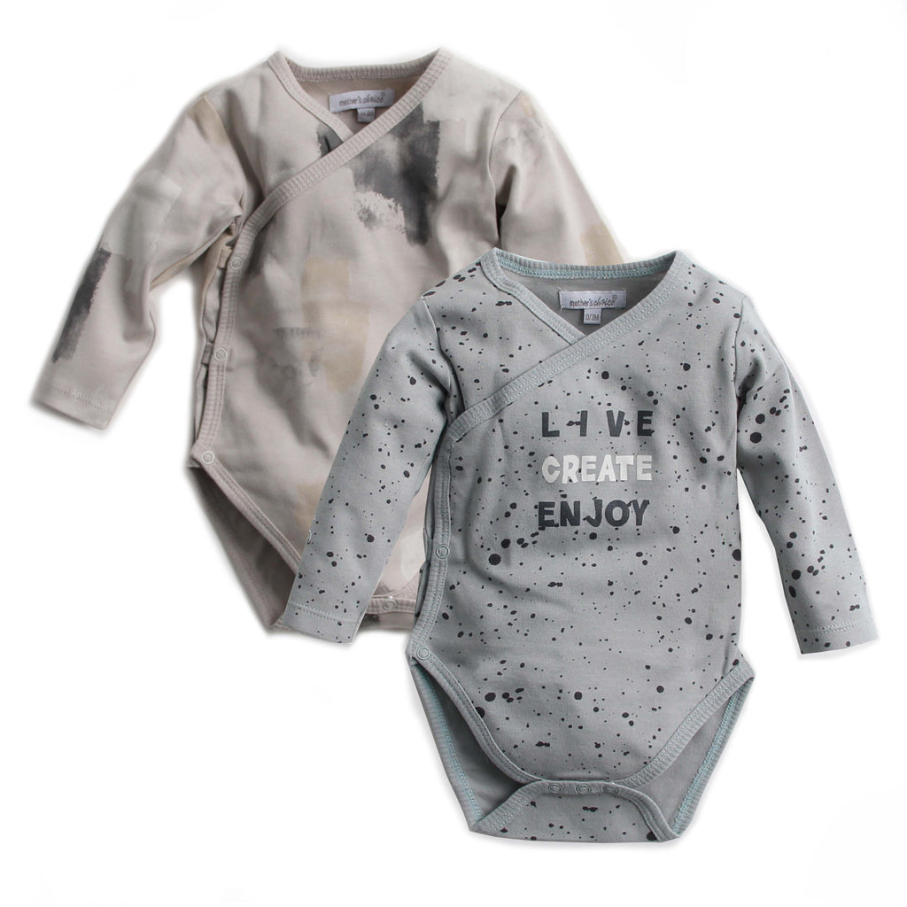 Motherschoice Baby Full Sleeve Wrap Over Bodysuit Pack of 2 IT11034