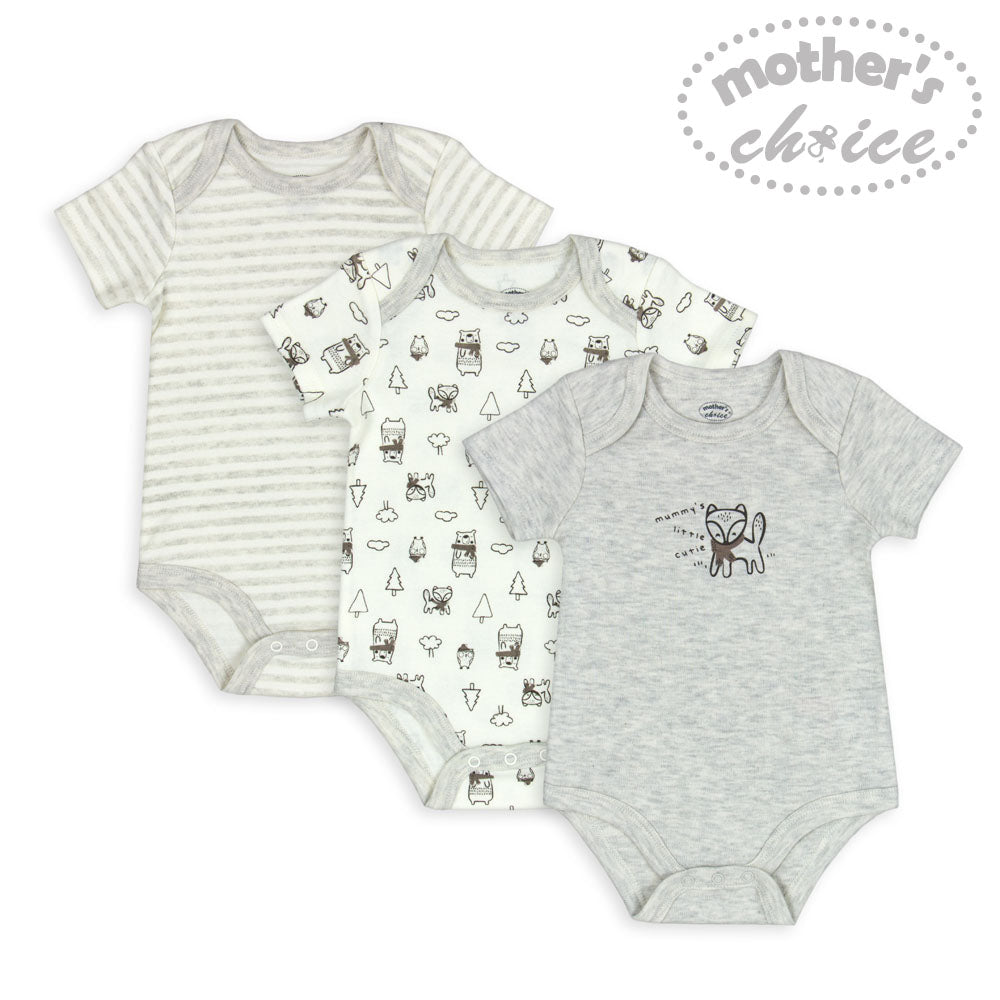 Motherschoice Baby 3 Pcs Bodysuit Set IT3513