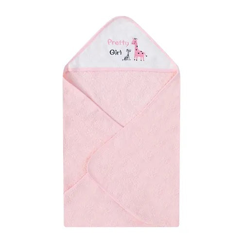Motherschoice Supersoft Baby Cotton Embroidery Hooded Towel (76 x 76 cm) Pink IT4580 Age- Newborn & Above