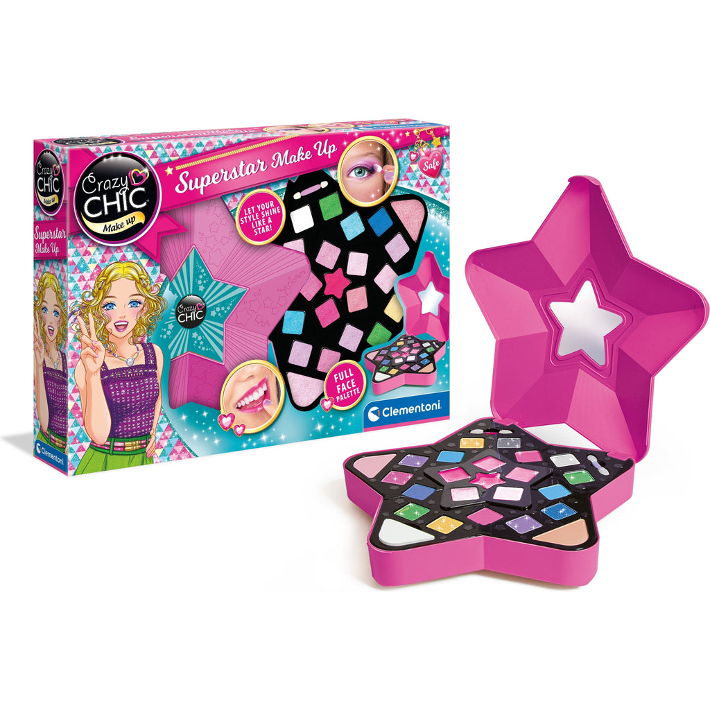Clementoni Crazychic Superstar Make Up DIY Kit Pink Age- 6 Years & Above