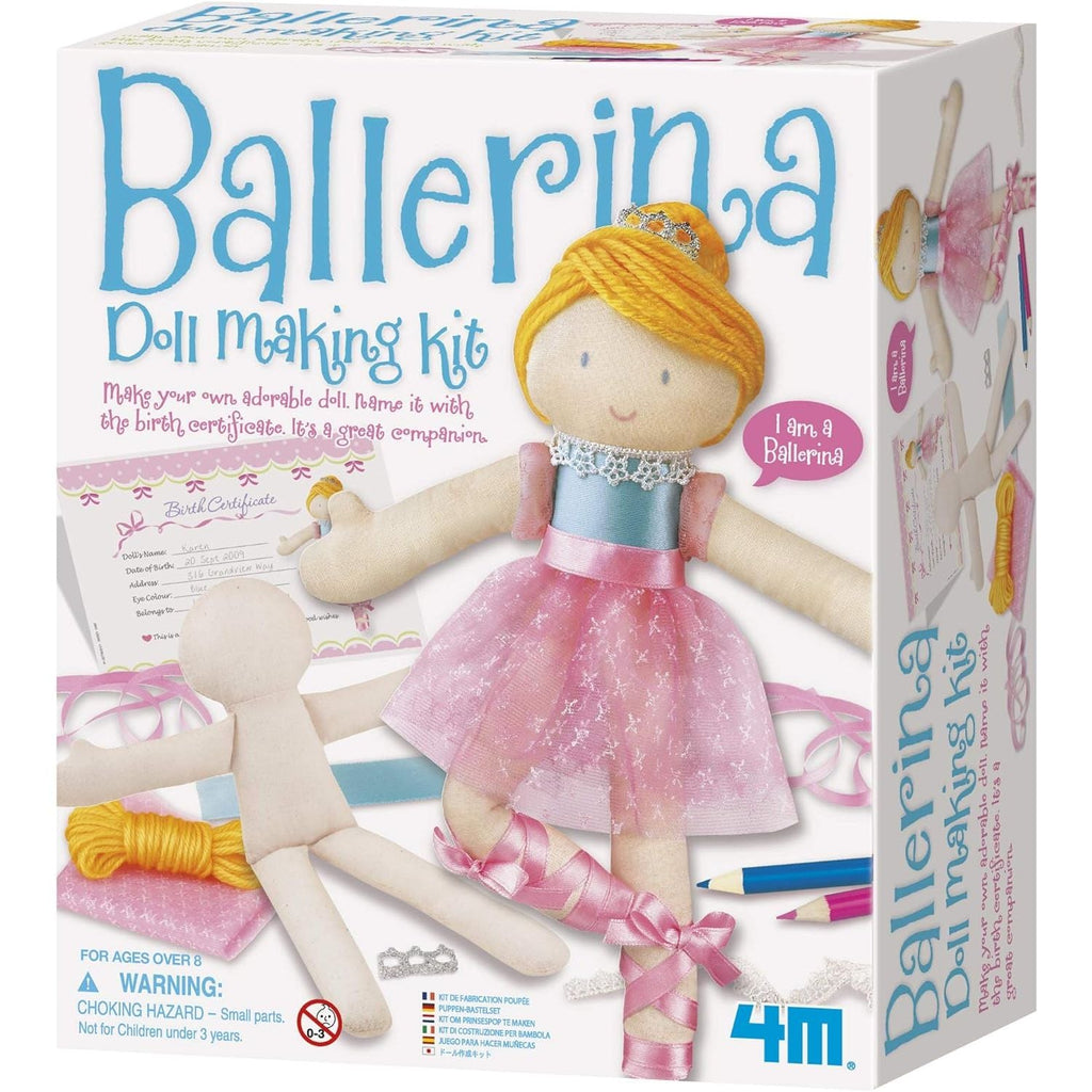 4M Doll Making Kit Ballerina Pink Age- 8 Years & Above