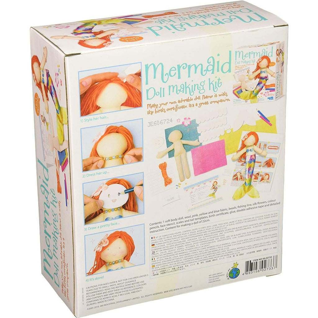 4M Doll Making Kit Mermaid Multicolor Age- 8 Years & Above